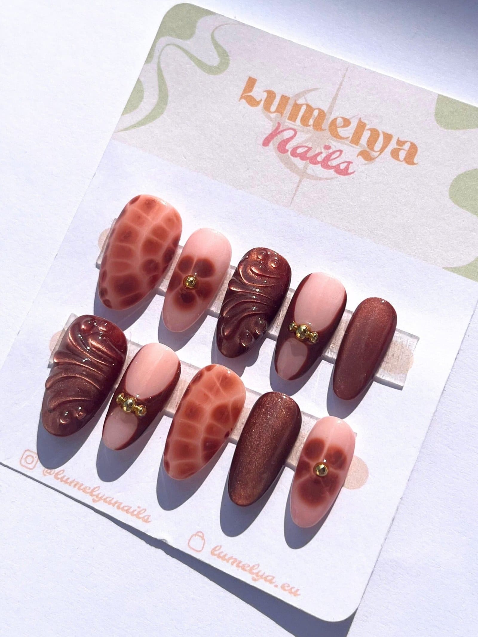 Press-on nails Liquid Copper - vue 3